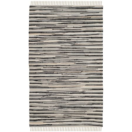 Safavieh Rag Rug Accent Area Rug, Black and Multi - 2 ft. - 6 in. x 4 ft. RAR129Q-24